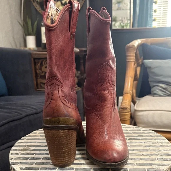 Vintage Lucky brand oxblood leather cowboy boots size 7.5‎ - Picture 15 of 15